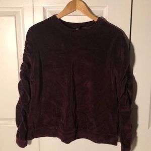 Maroon Velveteen Massini Sweatshirt Large
